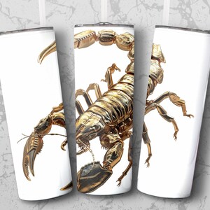 Golden Scorpion Sublimation Digital Download, High Resolution Gold Scorpion Art, Printable Scorpion Wall Decor, Unique Scorpion Design