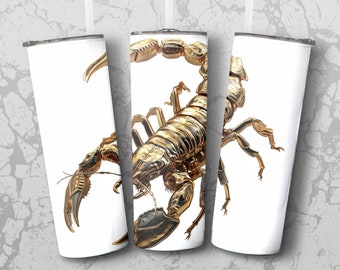 Golden Scorpion Sublimation Digital Download, High Resolution Gold Scorpion Art, Printable Scorpion Wall Decor, Unique Scorpion Design