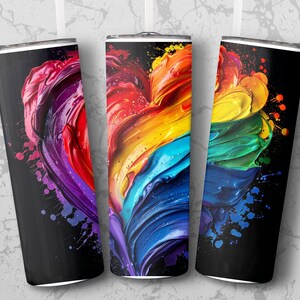 Rainbow Heart Art, Colorful Abstract Heart, Pride Wall Art, Digital Download, Vibrant Heart Design, Sublimation Print