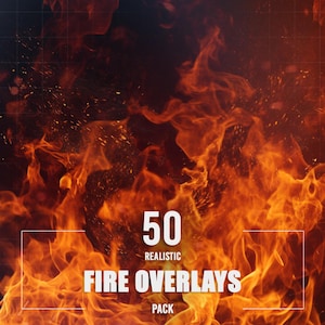 50 Realistic Fire Photo Overlays: Cinematic Effects (digital Download ...