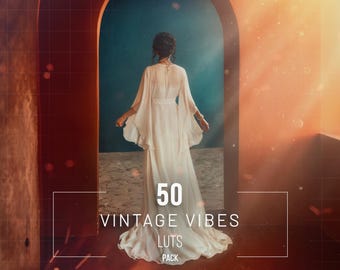 50 Vintage LUTs Lightroom Presets: Retro Film Effects