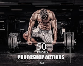 50 HDR Sports Photoshop Actions: Athletic Cinematic Effects