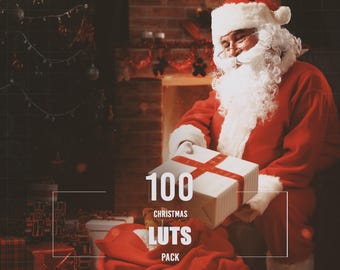 100 Christmas LUTs and Lightroom Presets: Retro Cinematic Photo/Video Effects