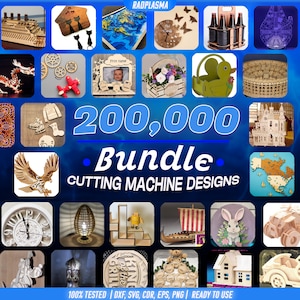 200.000 DXF Dateien für Laser Laser CNC Maschinen. Dxf, SVG, Cdr, Eps, Png und Jpg - Getestet und bereit zum Schneiden. Qualität garantiert! Metall/Holz