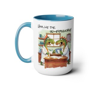 Funny Scientist Dinosaur Mug, Dinosaur Mug, Science Mug, Dinosaur Cup, Gift for Dad, Teacher Gift, Pun Mug, Dinosaur Lover, T-Rex Mug, 15oz