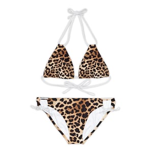 Strappy Bikini Set Leopard Design