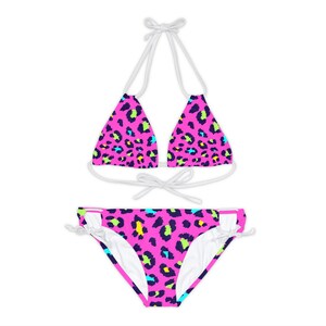 Strappy Bikini Set Leopard Design