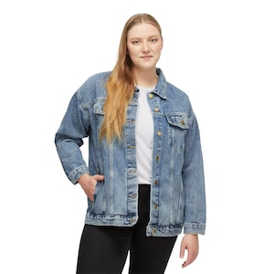 Women&#39;s Denim Jacket • Stylish Vintage Blue Jean Jacket for Casual Wear, Perfect Birthday Gift for Her