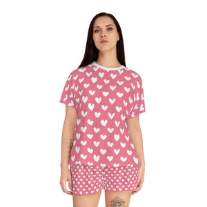 Hearts Women&#39;s Short Pajama Set