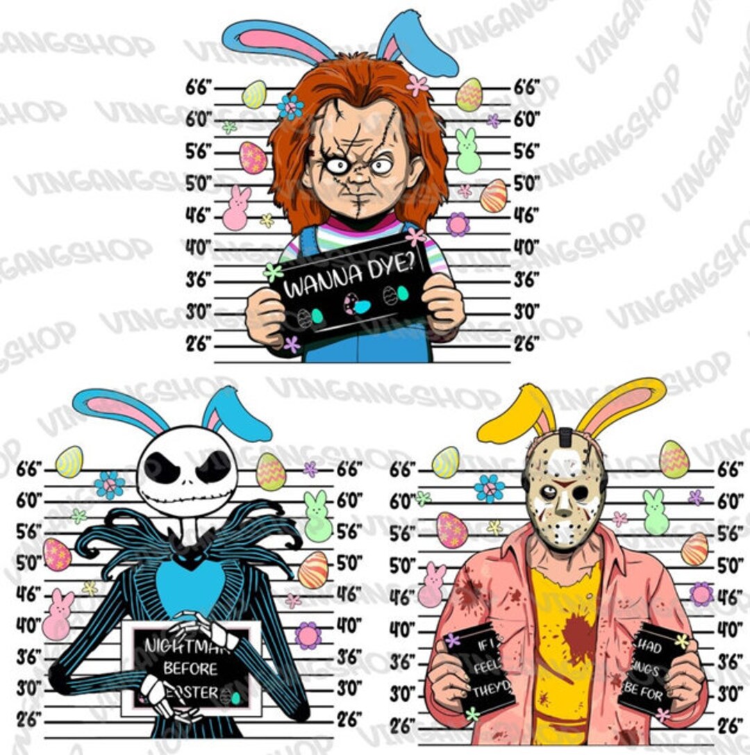 Easter PNG Bundle, Easter Eggs Png, Horror Easter Png Bundle, Retro