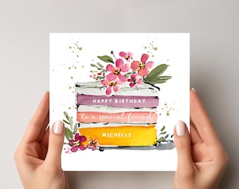 Personalised Birthday Card For Special Friend: Floral Cake