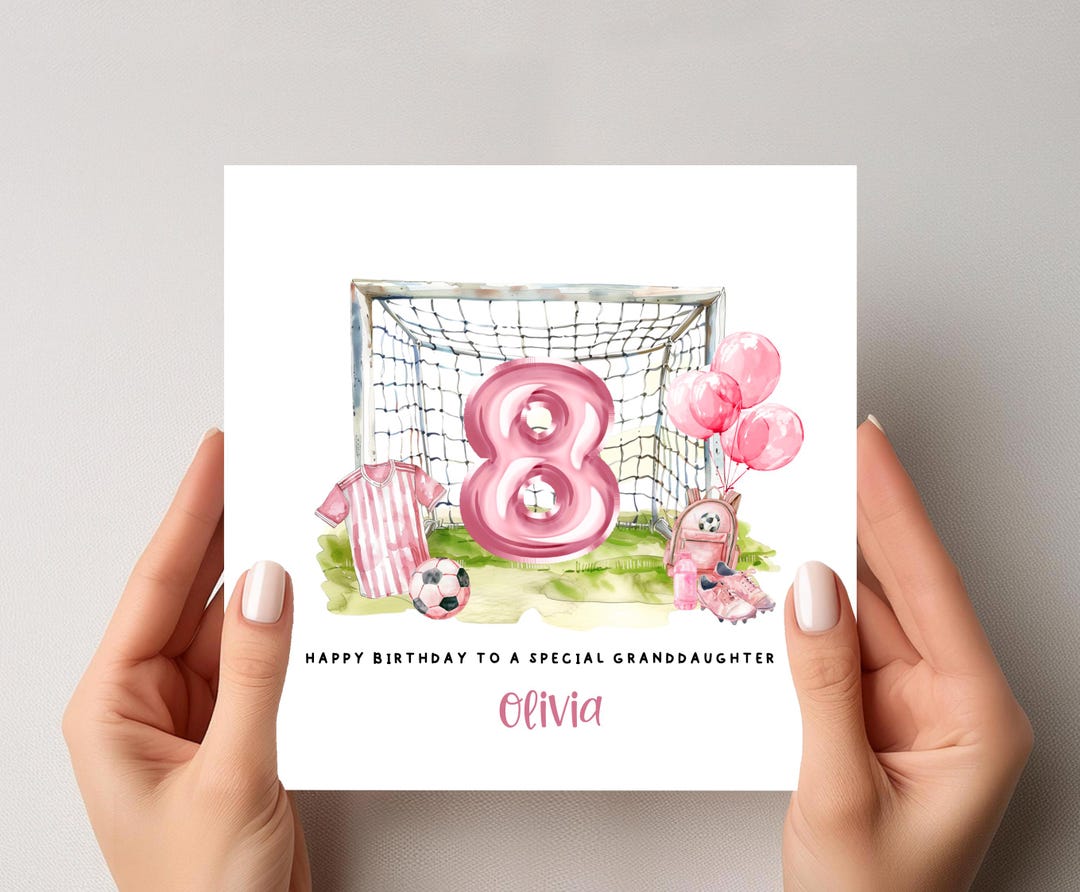 thumbnail image 2 of Personalised Birthday Card For Female Football Fan - Daughter, Sister, Mum, Granddaughter 2 of 3