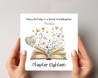 Personalised 18th Birthday Card – Chapter 18 Book Design