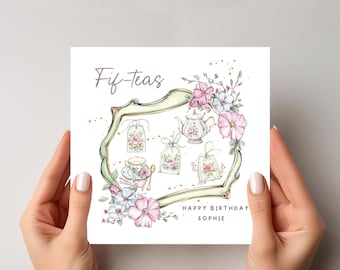 Grandma have a Tea-riffic Day Afternoon Tea card, pretty Vintage style
