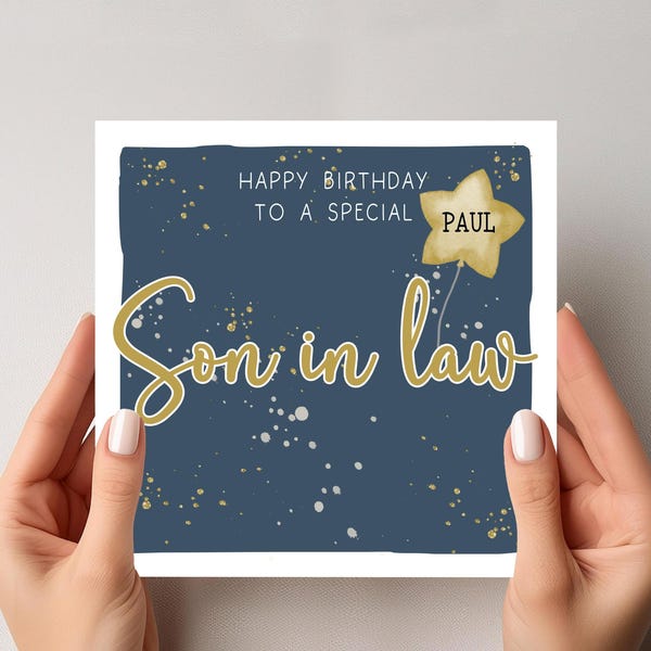 Son in Law Birthday Card - Etsy UK