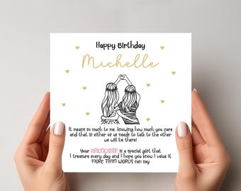 Carte d'anniversaire personnalisée meilleur ami - Verset de l'amitié