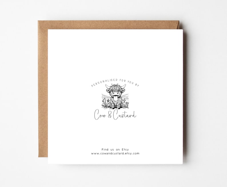 Personalised Wedding Day Card: Rustic Garden Swing Design image 3