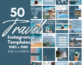 Travel Agent Instagram Post Template, Travel Social Media Posts, Travel Promotional Content, Insta Portrait Size, Edit in Canva