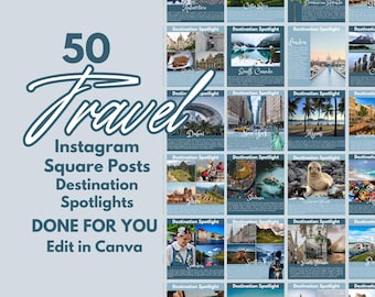 Travel Agent Instagram Post Template, Travel Social Media,  Travel Instagram, Promotional Instagram Travel Posts, Travel Blogger Content