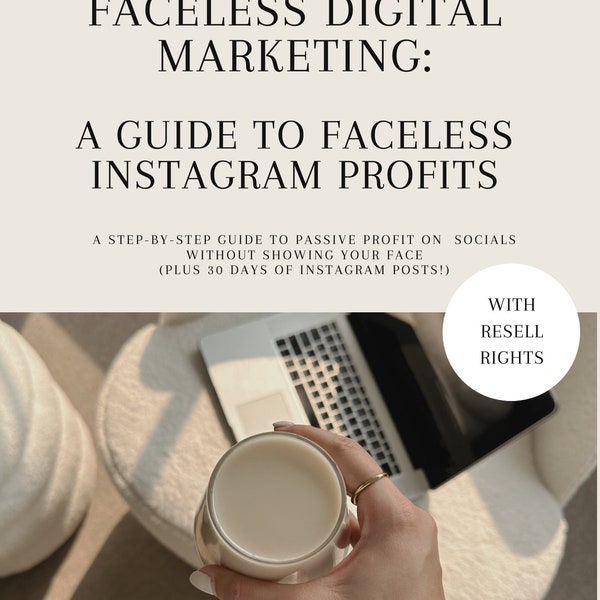 Faceless Digital Marketing: A Guide to Faceless Instagram Profits - DFY- Done For You, Resell