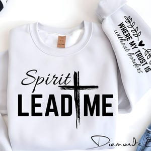 Spirit Lead Me Cross SVG PNG: Christian Faith Design (Digital Download)