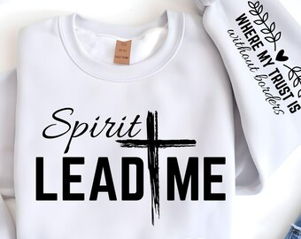 Spirit Lead Me Cross SVG PNG: Christian Faith Design (Digital Download)