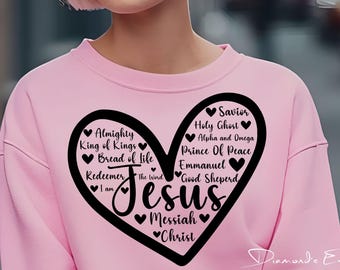 Jesus Messiah Savior SVG PNG | Christian Faith Shirt Design | Religious Cut File | Digital Download
