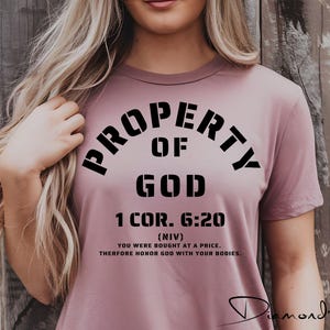 Propiedad de Dios PNG SVG Descarga digital instantánea Diseños digitales cristianos Vida de la iglesia Archivo de escrituras SVG Imagen de mujer de Dios Hombre de Dios