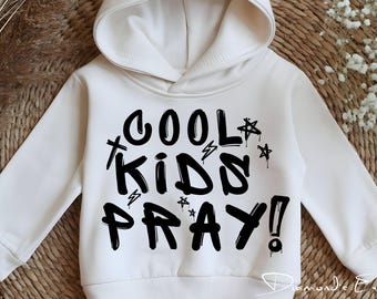 クールな子供たちの祈り SVG PNG | クリスチャンキッズシャツデザイン | 信仰のクリカットカットファイル