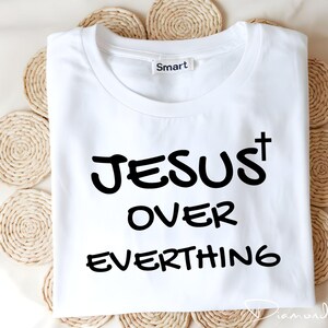 Jesus Over Everything SVG PNG: Christian Faith Design (Digital Download