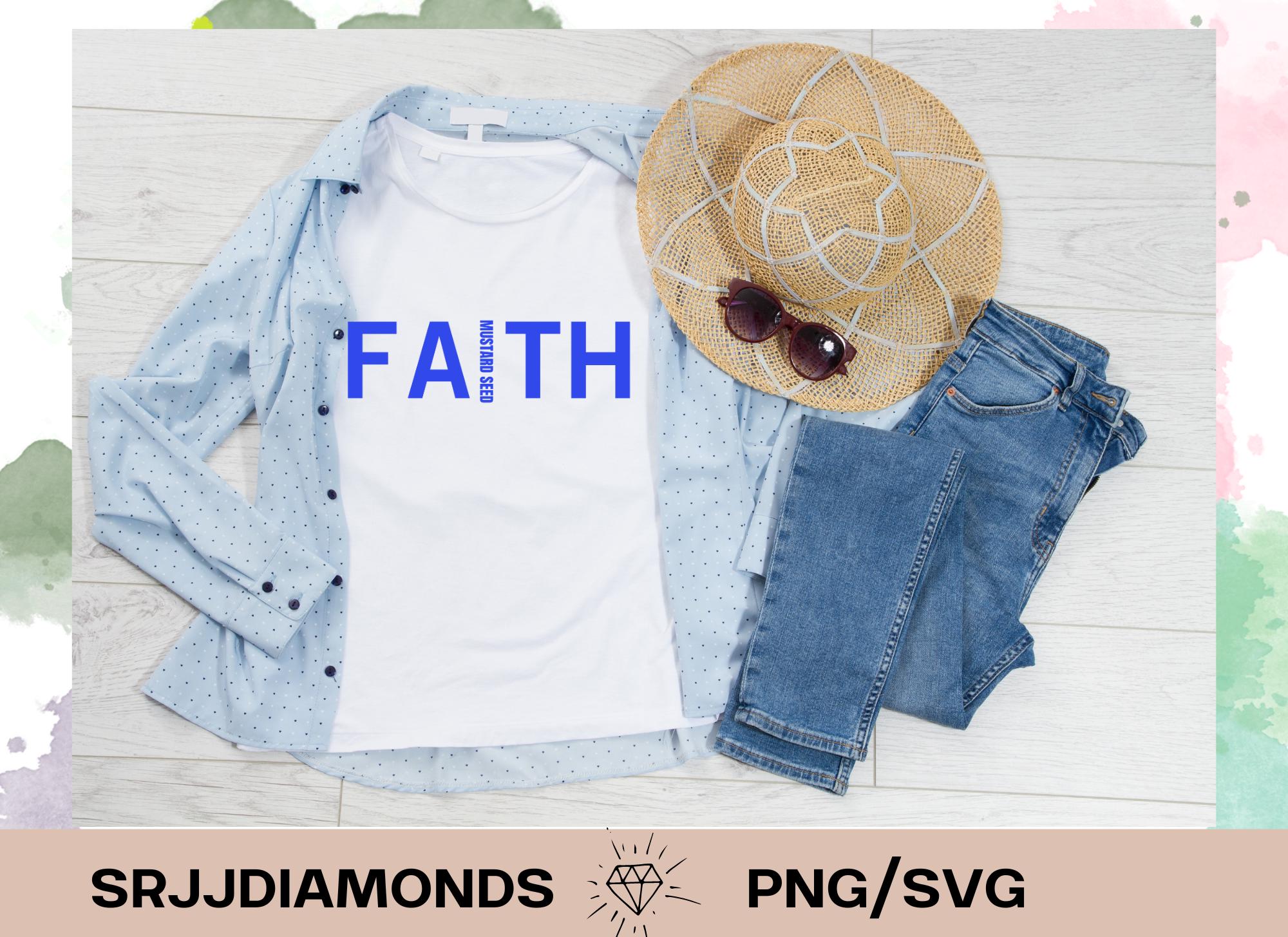 Faith the Size of a Mustard Seed Svg Png Digital Download Blue Font Svg ...