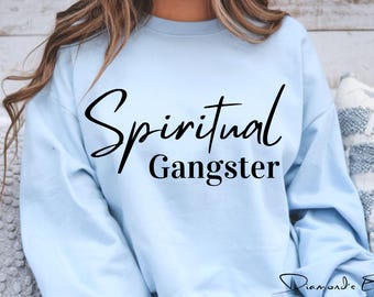 Spiritual Gangster SVG PNG | Bold Christian Shirt Design | Faith Based Cricut File | Religious Streetwear Cut File