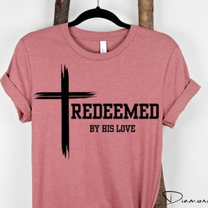 Redento Download digitale istantaneo file cristiano alla moda croce immagine grafica design digitale spirituale citazione biblica Svg Redento dal suo amore