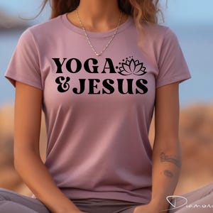 Yoga e Gesù Instant SVG PNG Download digitale meditazione immagine digitale svg yoga vita png esercizio instant svg png cristiano digitale svg