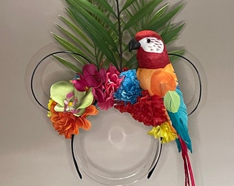 Wired Mouse Ears Headband Character Tiki Room Parrot Tropical