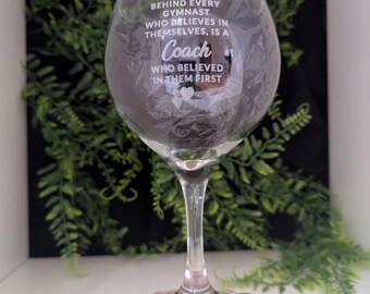 Gymnastic's Coach Gin/Wine Glass - Gift for Gym Coach - Christmas, Easter, Any Occasion, Gift