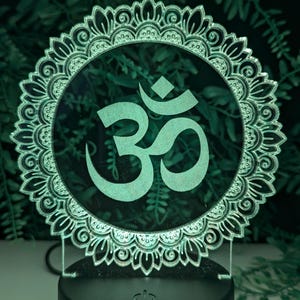 OM LED Light | Sacred Symbol Lamp | Meditation Yoga Room Decor | Prayer | Gift | AUM