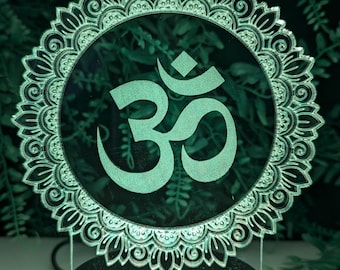 OM LED Light | Sacred Symbol Lamp | Meditation Yoga Room Decor | Prayer | Gift | AUM
