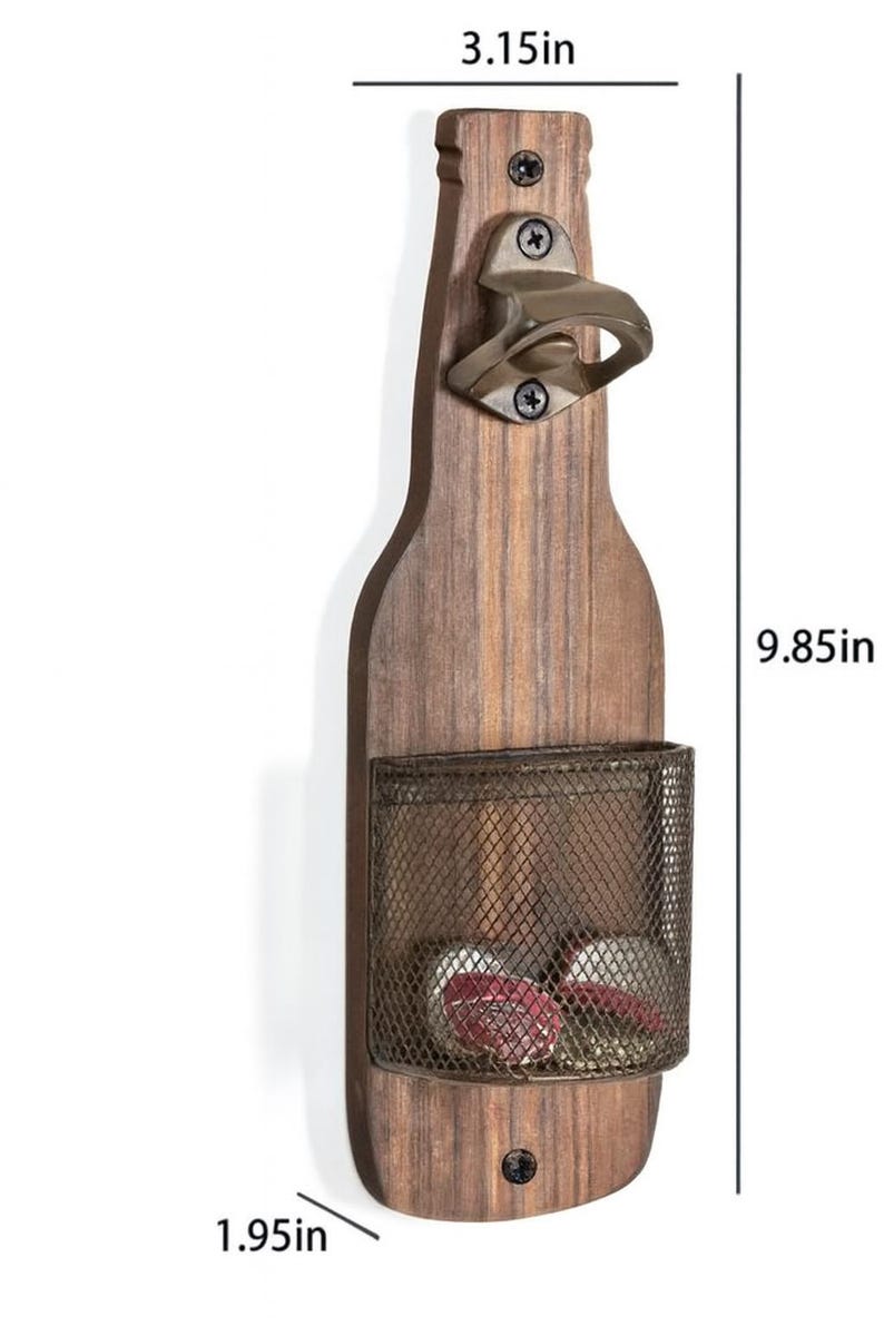 Curated visual reference: Picture Idea: Personalised Rustic Industrial Beer Bottle Opener Metal Wall Mounted Decor