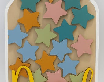 Personalised Reward Jar, Star Chart - Good Behaviour, Encouragement for Kids, Motivational, Achievement, Potty Training, Acrylic Stars, Gift