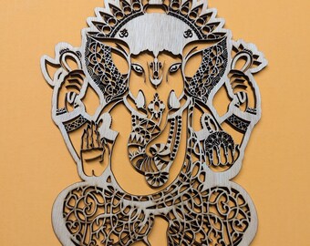 Ganesh Wall Hanging.Hindu Wall Art. Deity. Good Luck Symbol. House Warming. Gift. Mandir. Display. Welcome. Family. Friends