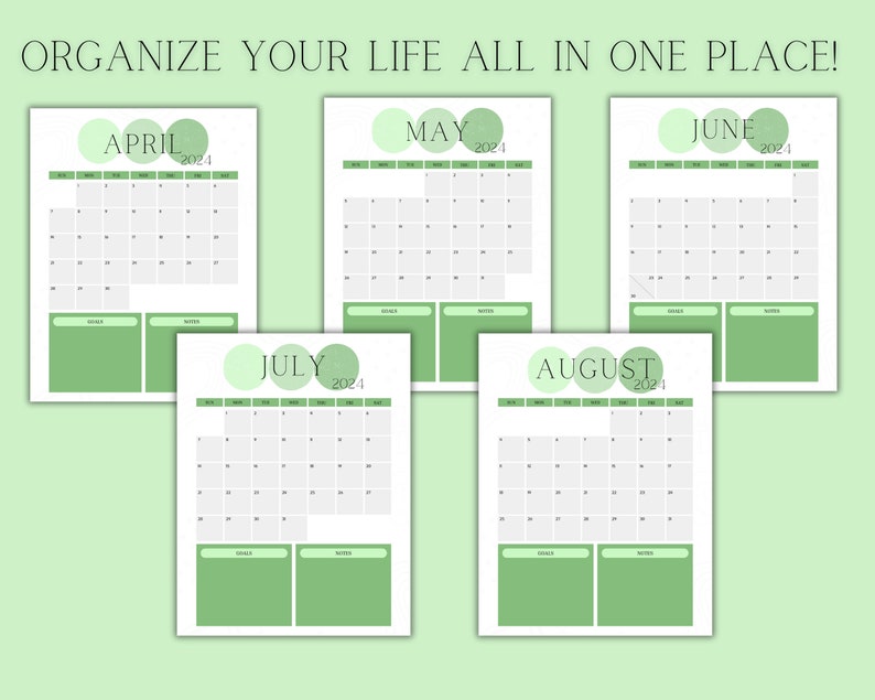Digital Planner Bundle Green Printable Teacher Homeschool Planner
