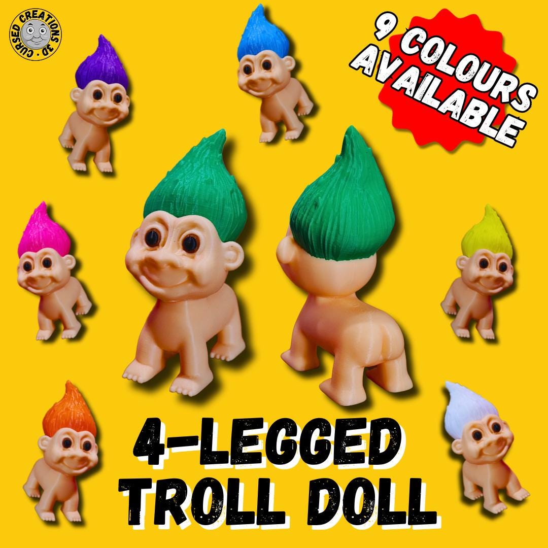 4 本足のトロール人形 | 呪われた贈り物 | 懐かしいミーム | 3D 4 本足のトロール人形 | 呪われた贈り物 | 懐かしいミーム | 3D