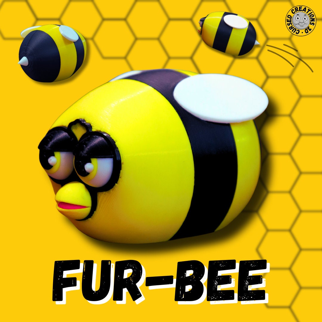 Fur-bee | Cursed Bee | 90s Millennial Gift | 3D Printed - Etsy