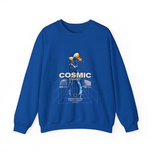 Cosmic Catalyst Unisex Sweatshirt - Underrated Futuristic Simple Pullover Jumper, Space Galaxy Crewneck, Celestial Sweater, Astronomy