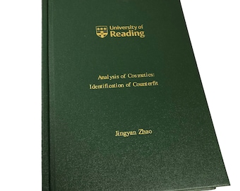 Print and Bind Your University Thesis | Hardback Thesis Binding | PhD Masters & Undergraduate Dissertations | Buckram Cloth Gold Leaf