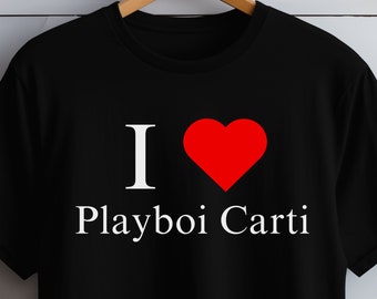 Playboi Carti Tshirt, I love Playboi Carti Tshirt, Playboi Carti Fan Tshirt, I heart Tshirt, Ken Carson, Destroy Lonely, Opium Label Tshirt