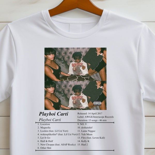 Playboi Carti Tshirt, Playboi Carti Album Cover, Album Cover Tshirt, Track List Tshirt, Playboi Carti Fan Tshirt, Mixtape Cover