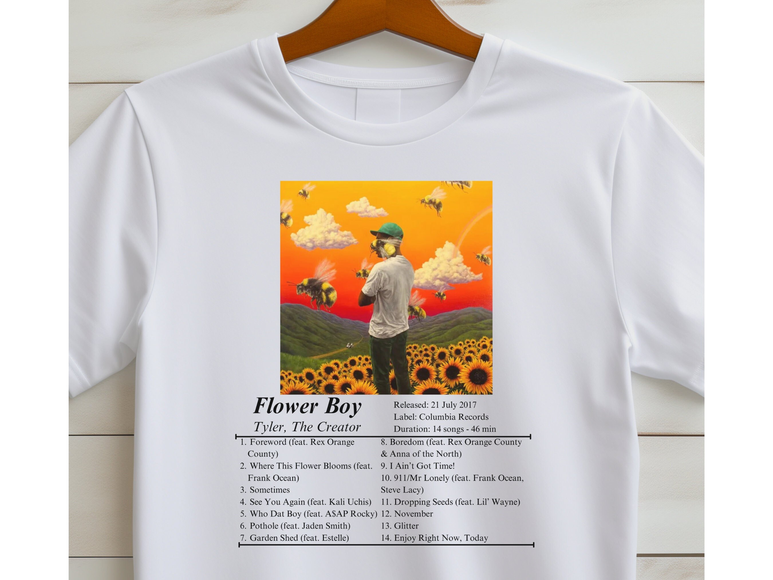 Flower boy tour shirt hot sale