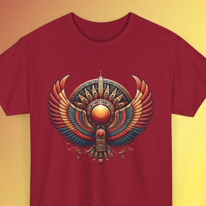 Winged Sun Disk Shirt, Egyptian Symbol Tee, Ancient Egypt T-Shirt, Ra Sun God Shirt, Spiritual Protection Symbol Shirt, Egyptian Shirt